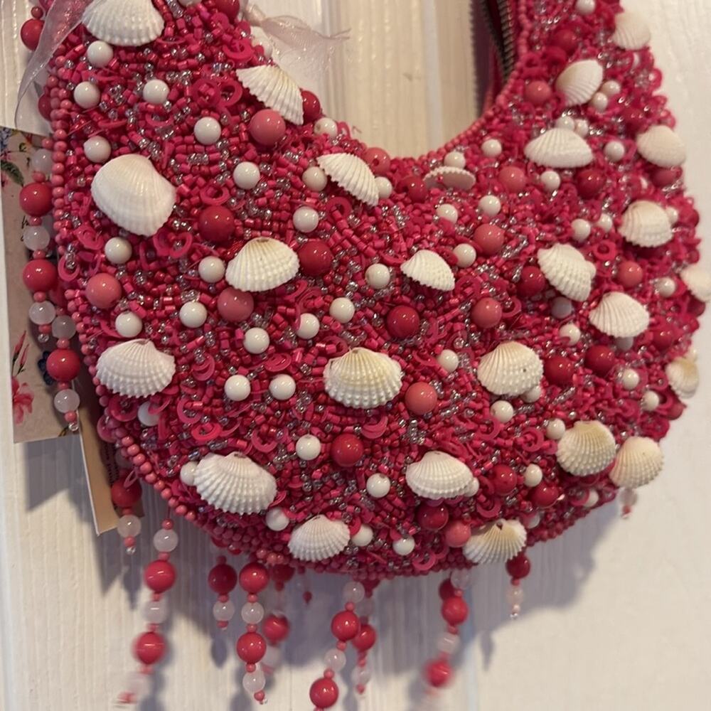 BNWT Viral Handmade Beaded Boho Bag with Shell Embellishments – Made in India - Picture 7 of 9